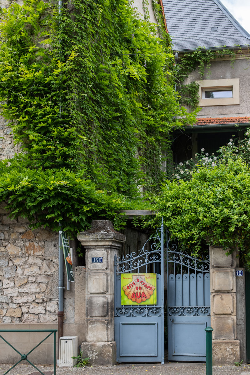 Street entrance to the Gîte du Guâ in Figeac