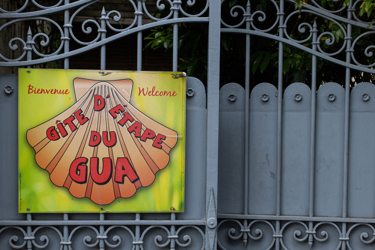 Street entrance to the Gîte du Guâ in Figeac